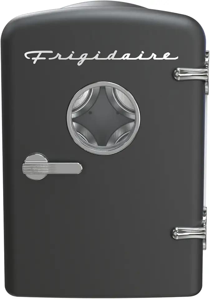 Frigidaire EFMIS171 Retro Mini Portable Personal Fridge - Ideal for Home, Office or Dorm - Includes Carrying Handle, AC/DC Wall/Car Charger