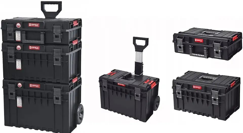 Werkzeugbox Modulare Boxen Qbrick System ONE CART BASIC SET 1064 Werkzeugkoffer 2in1 Set Werkzeugkasten auf Rädern Werkzeugkiste mit Griff Werkzeugaufbewahrung (KG)