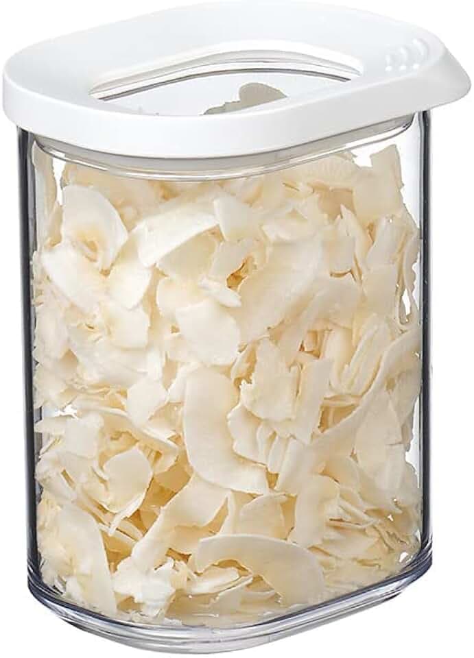 Mepal Transparente Vorratsdosen mit Deckel Mini - Lebensmittelbehälter Rechteckige - Küchenorganizer & Aufbewahrungsbox aus Kunststoff - Vorratsbehälter Luftdicht & Stapelbar - 375 ml - White