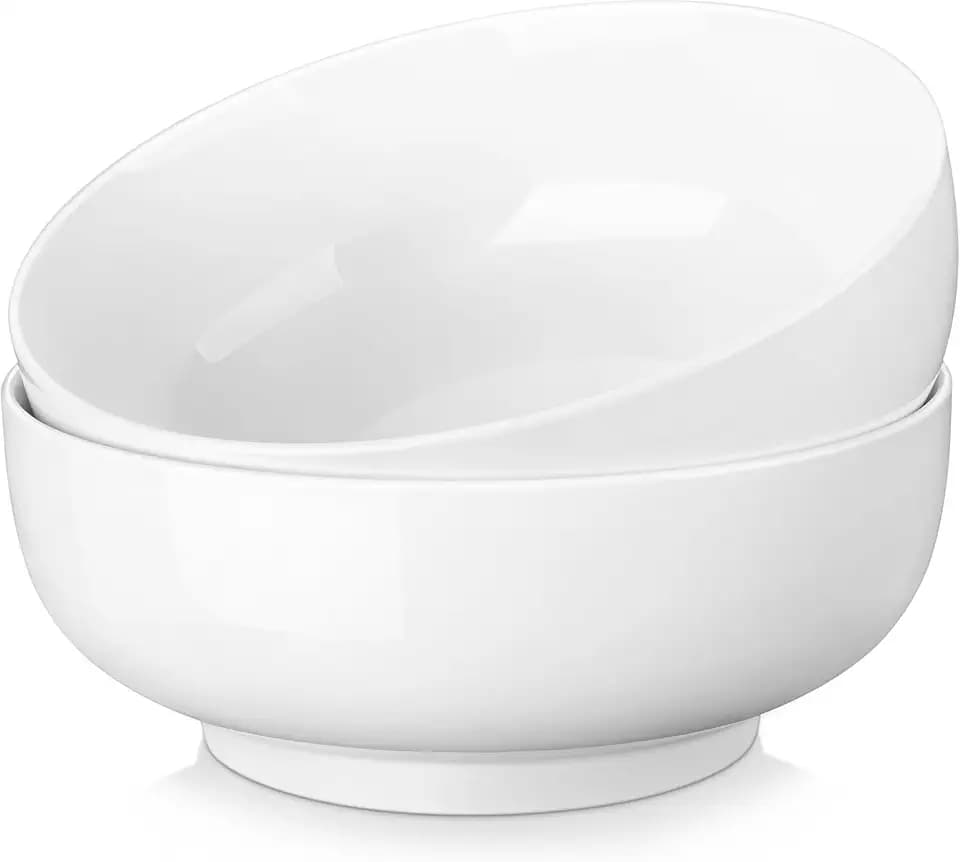 MALACASA Suppenschalen 3.4L, 2er Pack Salatschüssel aus Porzellan