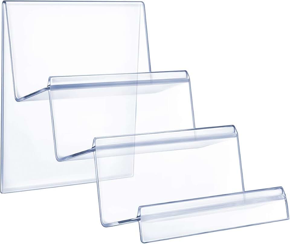 DOITOOL Clear Acrylic Purse Display Stand Holder Wallet Stand 3 Tier Handbag Purse Display Stand Glasses Holder Jewelry Display Riser Shelf for Home Decoration and Organizer