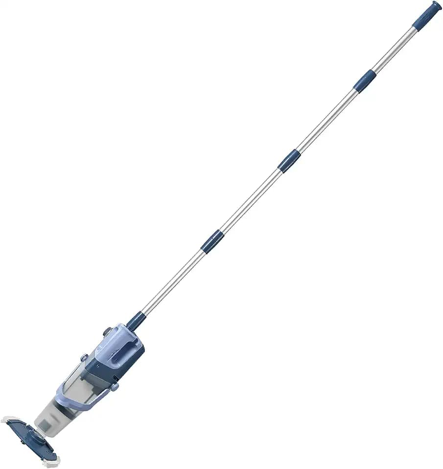 VEVOR Handheld Pool Vacuum, 26 GPM Cordless Spa Hot Tub Vacuum with Extension Pole, 60 Mins Running Time, Powerful Suction for Leaves and Debris, Rechargeable Pool Cleaner for Above Ground Pools