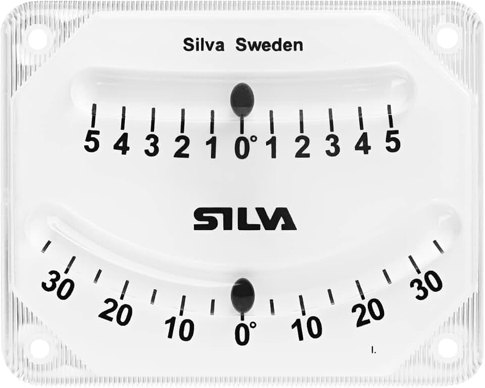 Silva Clinometer - Neigungsmesser für alle Fahrzeugtypen - 2 Skalen: ±35° & Feinabstimmungsskala ± 5° - Inclinometer 1x8x10 cm - Neigungsmesser Offroad Neigungsmesser Auto