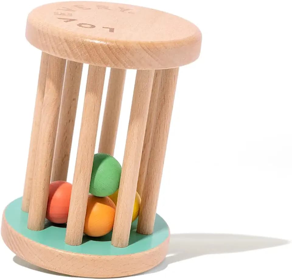 Lovevery, Montessori Rolling Rattle, Baby Rattle Starting at 12 Weeks