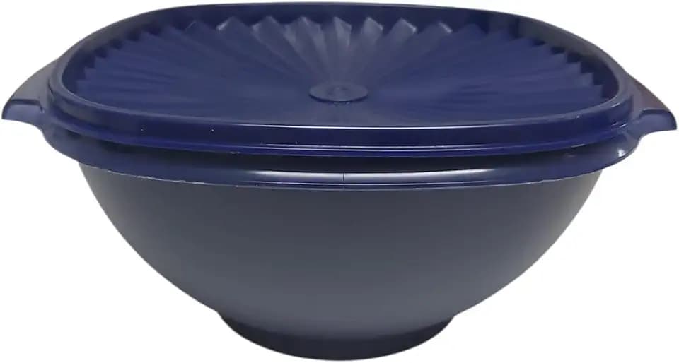 Tupperware Wonderlier Sonnenschüssel 2,8 Liter mit Deckel – Salatschüssel Frischhalteschüssel Rührschüssel luftdicht – Dunkelblau blau 2800ml