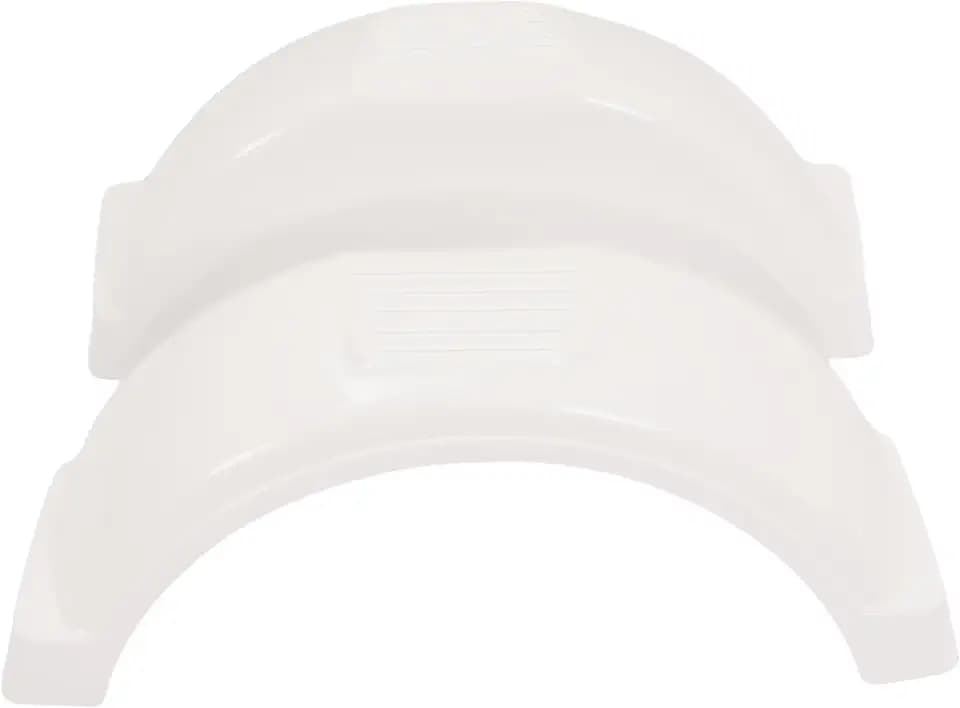 ALMULOO 2PCS Single AXLE Trailer Fenders 13" Wheels Tires Plastic White