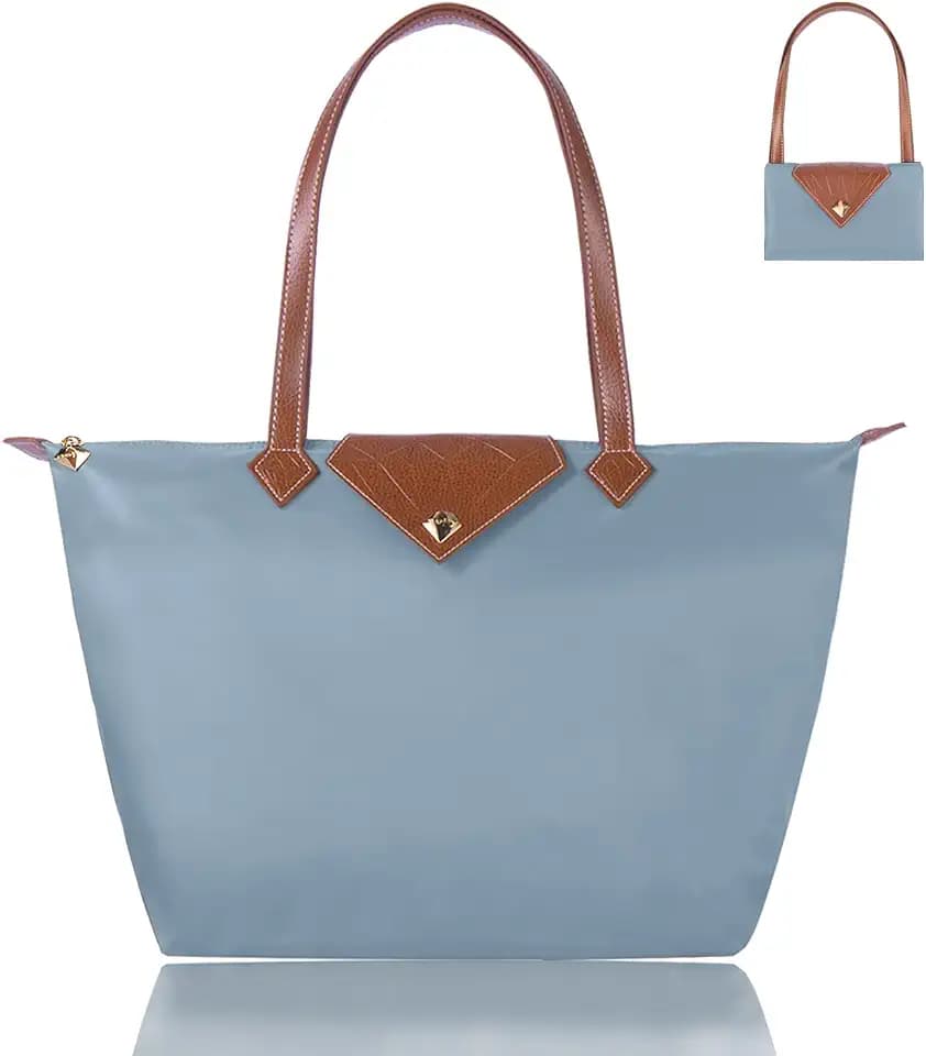 Handtasche Damen Groß, Damen-Schultertaschen, Shopper Schultertasche,Wasserdichte Umhängetasche,Faltbare Handtasche Schwarz Für Leisure Travel Büro Schule Einkauf