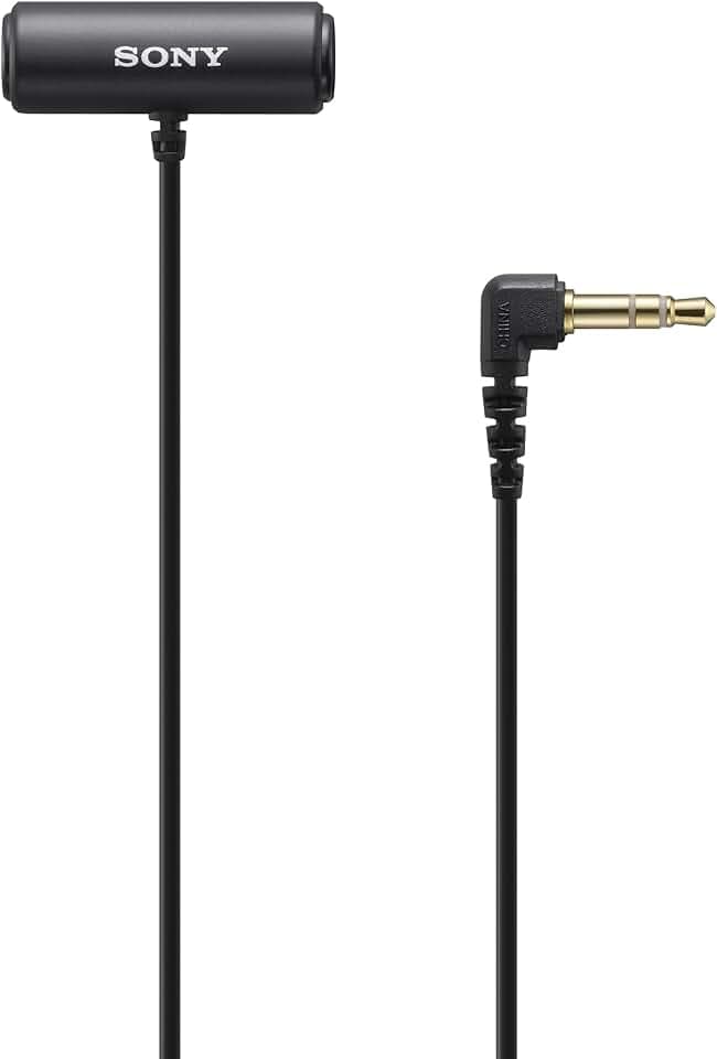 Sony ECM-LV1 Ansteckmikrofon mit Stereo-Tonaufzeichnung, Schwarz