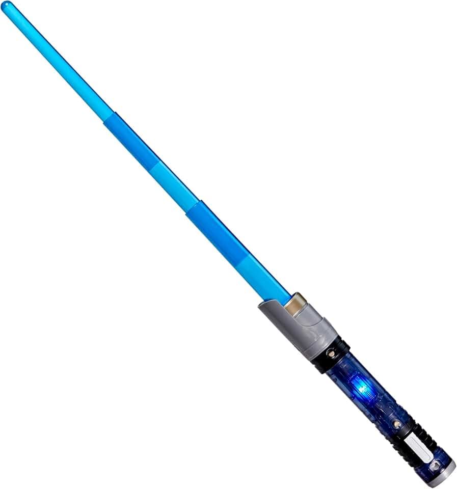 STAR WARS Lightsaber Forge Kyber Core Ezra Bridger, Official Blue Electronic Lightsaber, Use Costumes, Toys for Boys & Girls Ages 4+