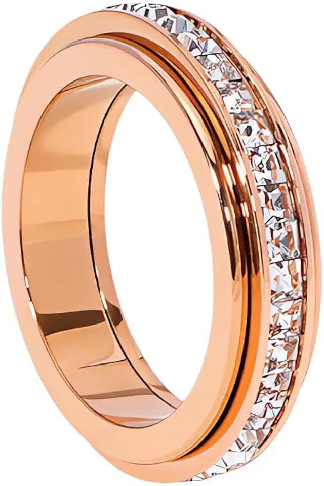 Anxiety Rings for Women Fidget Spinner Ring Jewelry Gifts,US Size 5-12