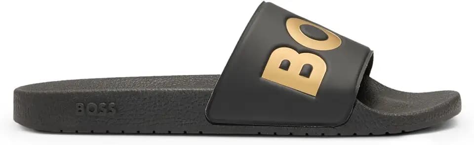 BOSS Herren Aryeh Slid In Italien gefertigte Slides mit großem Logo-Detail Größe