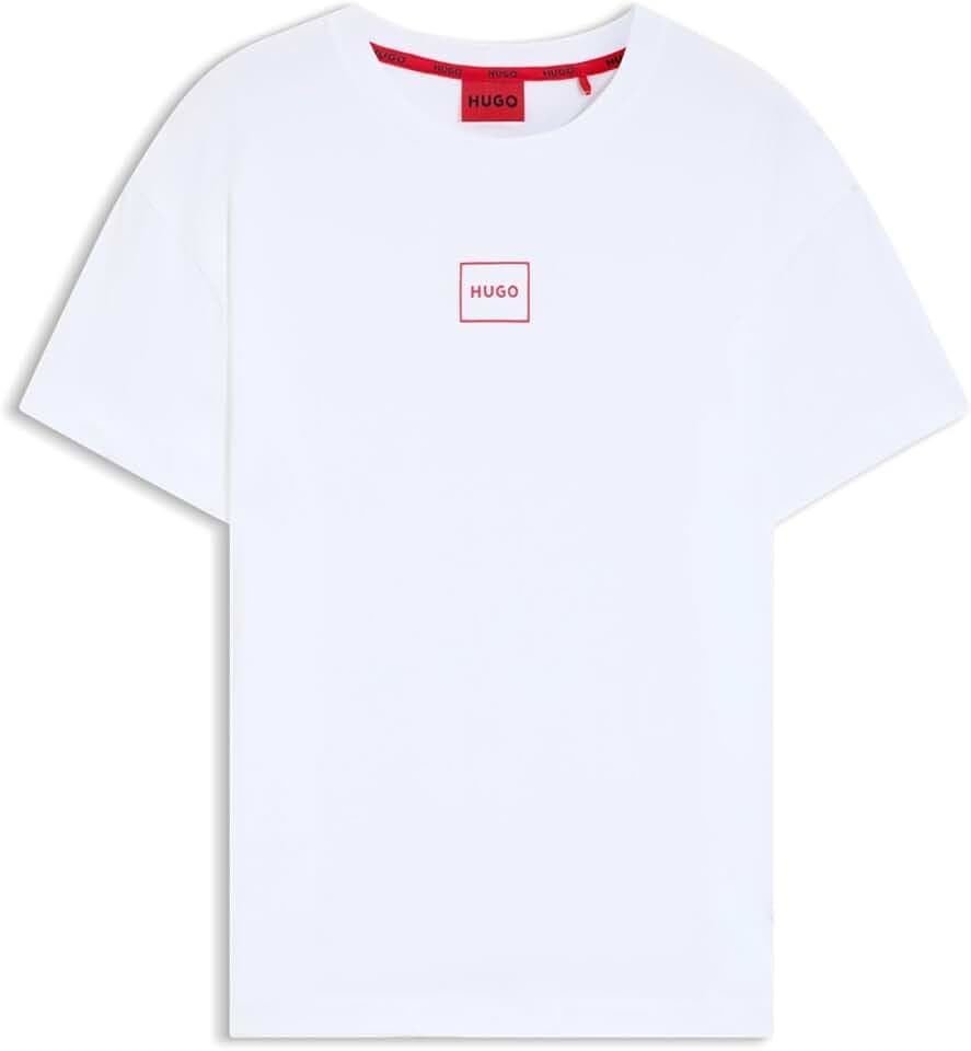 HUGO Herren Laze T-Shirt T-Shirt aus Stretch-Baumwolle mit Logo-Print