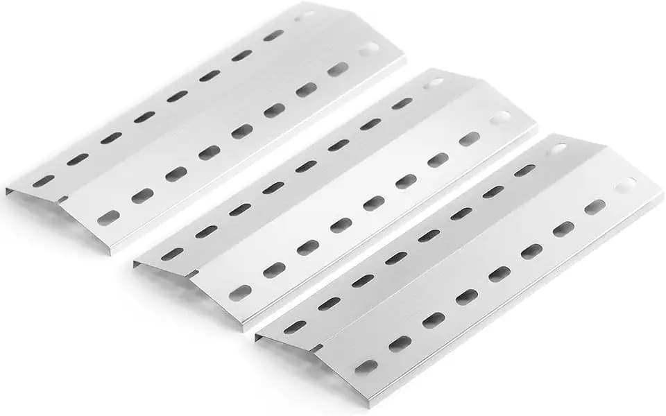 39,5x15 cm Universal Edelstahl Brennerabdeckung Heizplatte für Landmann Grillchef,Landmann Triton,Landmann Minton,Landmann Avalon,Grandhall Maxim GT4, Hitzeschild Flavorizer Bars Ersatzteil