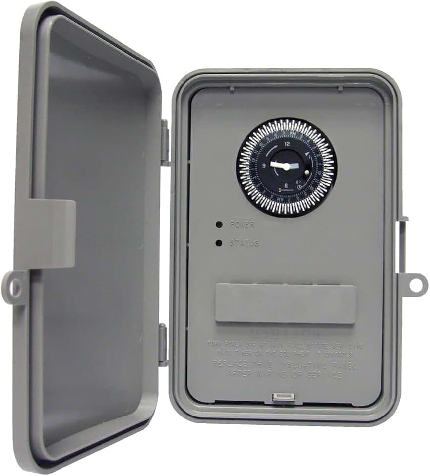 Grasslin by Intermatic GM40AV 24-Hour Electromechanical, 40A, SPDT/DPDT, Auto-Voltage, NEMA 3R Outdoor Plastic Enclosure