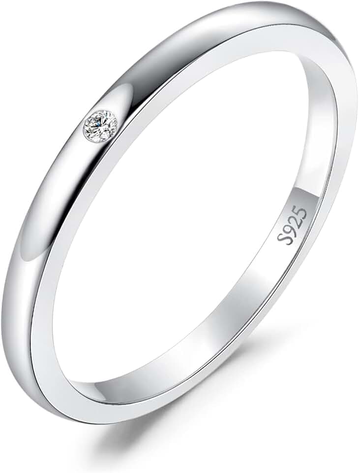 JewelryPalace 3 Ringe Zirkonia Silber 925 Ring Damen, Weißgold Rosegold Gelbgold Vergoldet Hochzeitsringe Trauringe Eheringe, Vorsteckring Bandring, Ringe Set, Frauen Schmuck mit Stein