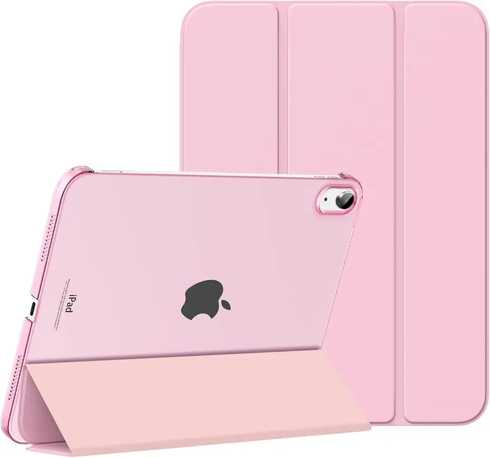 MoKo for iPad (A16) 11th Generation Case, iPad 10th Gen Case, Flowers Pink