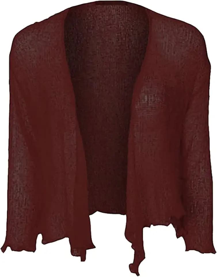 Damen-Bolero, 3/4-Ärmel, Feinstrick-Bolero, bauchfrei, dehnbar, Einheitsgröße