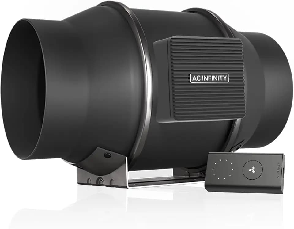 AC Infinity CLOUDLINE PRO S6 | Leises Inline-Lüftersystem 150 mm mit Drehzahlregler, EC-Motor, für Grow-Zelte und Hydroponik