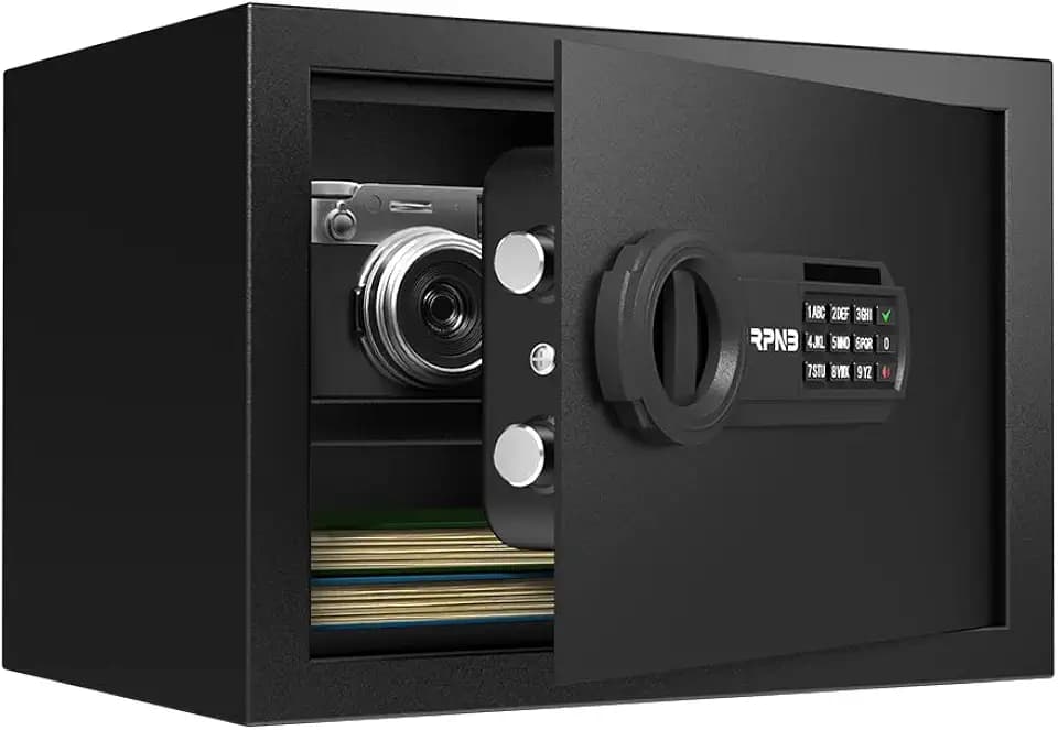 RPNB Small Home Safe Box,Personal Safe,Mini Money Safes for Home,0.5 CuFt