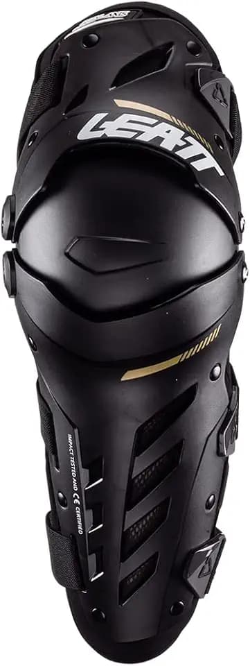 Leatt Brace Unisex-Adult Motorcycle Pivoting Knee and Shin Hard Shell Impact Foam Guard (Black, Large)