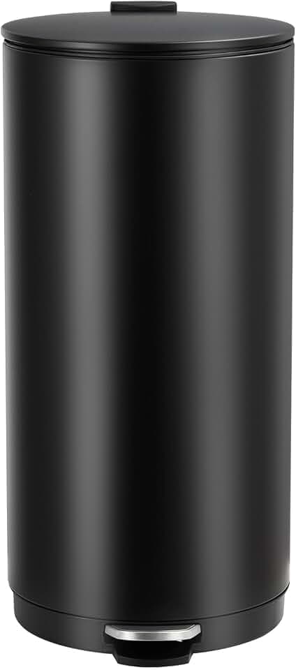 Garvee 8 Gal Stainless Steel Step Trash Can with Soft Close Lid
