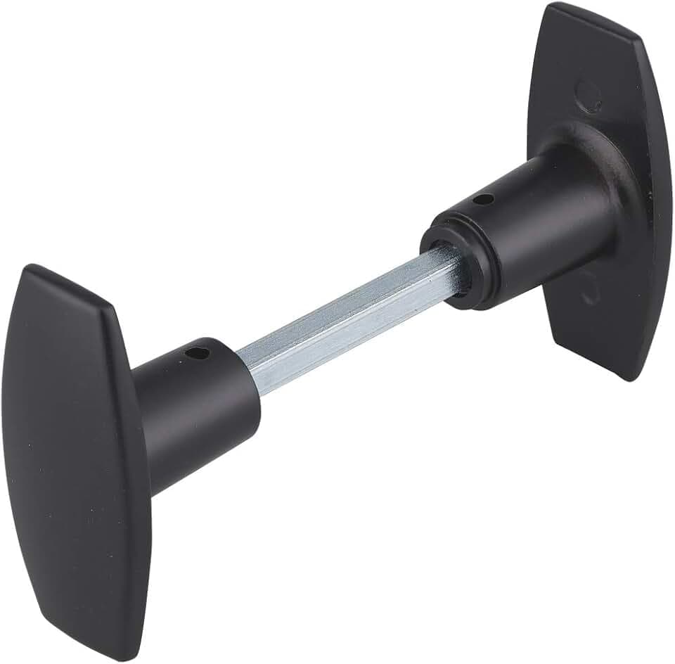 Thirard 00900488 Knauf, doppelt, quadratisch, 6 x 110 mm, 1 Reichweite, Schwarz – Ausführung: Schwarz 9005 – Griffe – Türausstattung – einfach zu bedienen, 2-fach Drehmechanismus