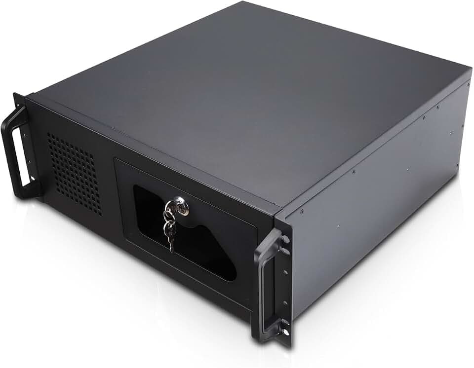 Rosewill 4U Server Chassis Rackmount Case | 7 x 3.5 Bays, 2 x 5.25 Devices| ATX, CEB Compatible | 1 x 120mm PWM Fan, 2 x 80mm PWM Fans | 2 x USB 3.0 | Front Panel Lock and Key | - RSV-R4100U