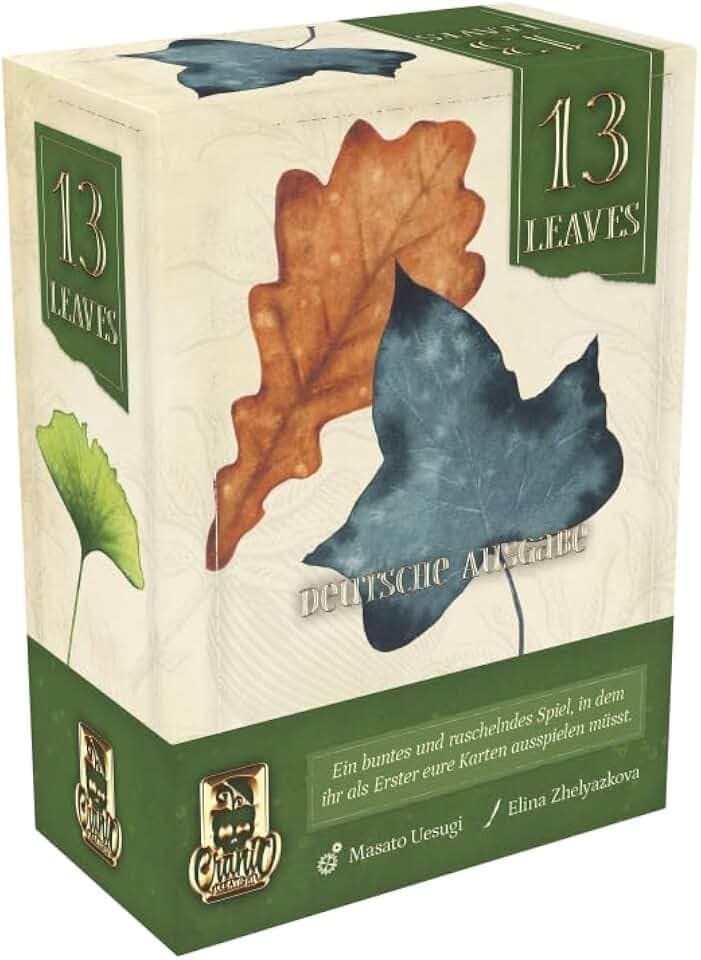 13 Leaves – Taktisches Kartenablegespiel für 3–6 Spieler, mit cleverem Zahlenmechanismus & Set Collection, ab 8 Jahren, Familienspiel auf Deutsch, Grün, Braun, Orange