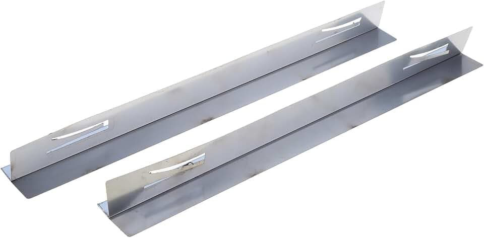 2Pcs Kitchen Stove Counter Gaps Cover Stainless Steel Gaps Cover Cooktop Trim Stove Gaps Guard Gaps Filler Heat Resistan