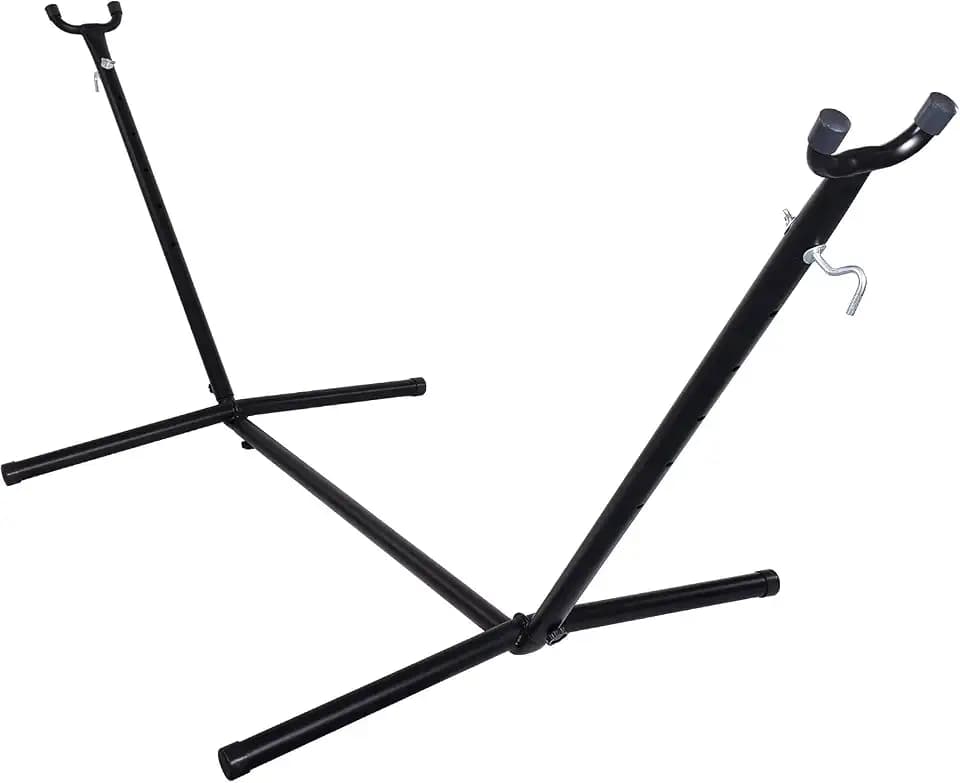 Heavy Duty Hammock Stand, 9 FT Adjustable Steel Frame, 450 lbs Capacity, Weather Resistant Portable for Indoor/Outdoor, Tool-Free Assembly