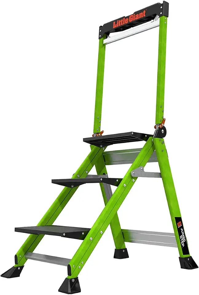 Little Giant Jumbo Step 3-Step Foldable 3 ft Fiberglass Stool, 11933
