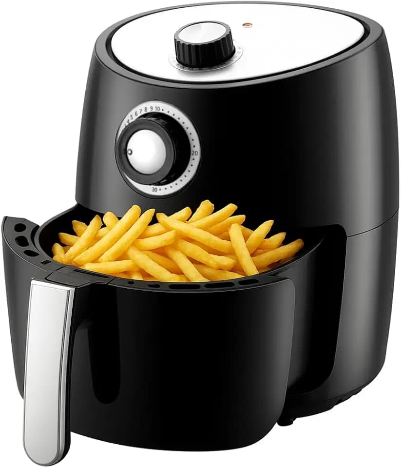 NutriChef Air Fryer Compact & Large 2-Qt, Fast Turbo Modes, 90°–450°F Even Results With Precise Temperature Control, Up to 95% Less Oil, Roast, Bake, Reheat, Frozen, Broil, Proof,