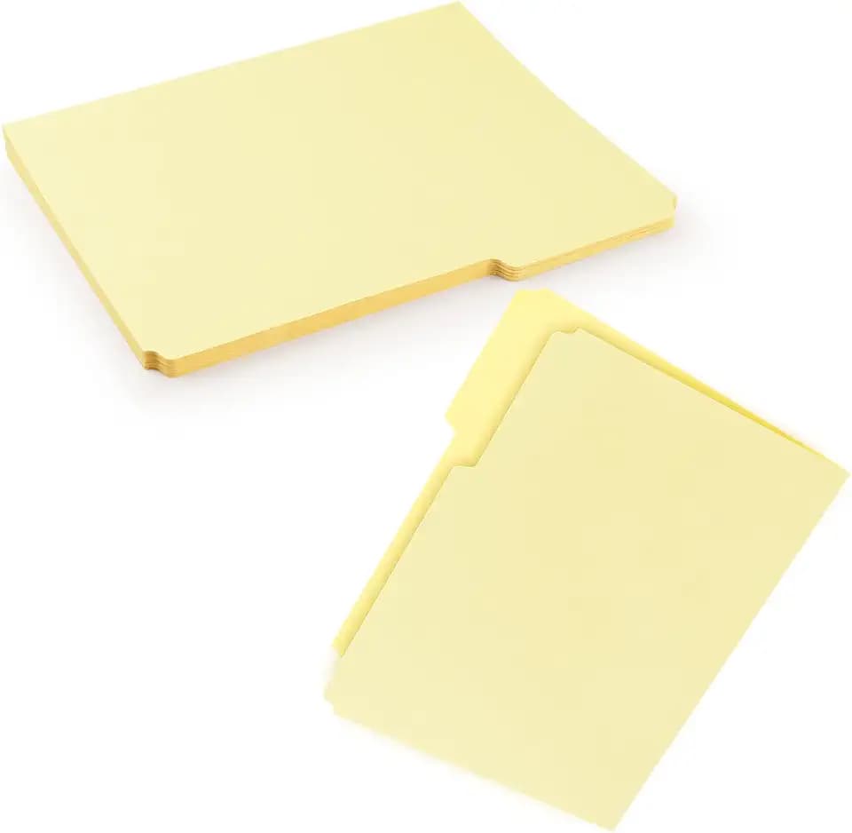 Lineco Archival File Folders, 9.5"x11.75" with 1/3-Cut Tab, Pack of 25