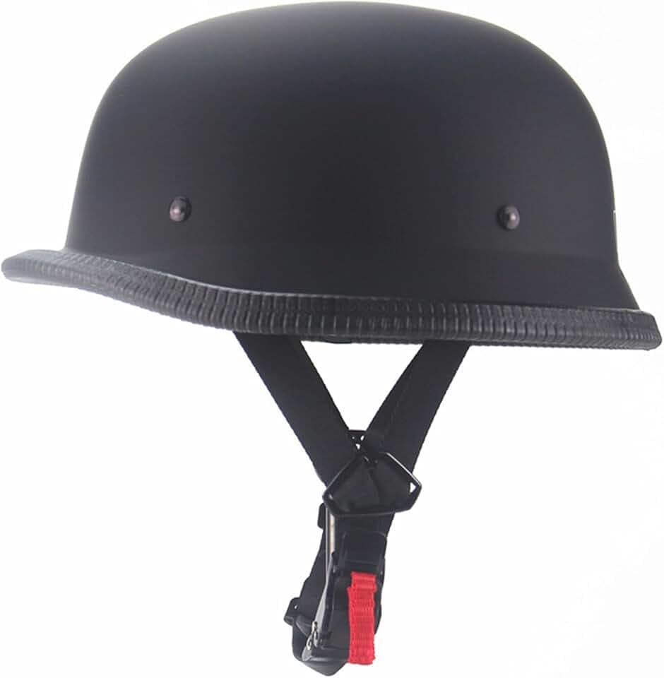 German Style Motorcycle Helmet,Adult Half Helmet Open Face DOT Approved, Motorcycle Cruiser Scooter Cool Helmet