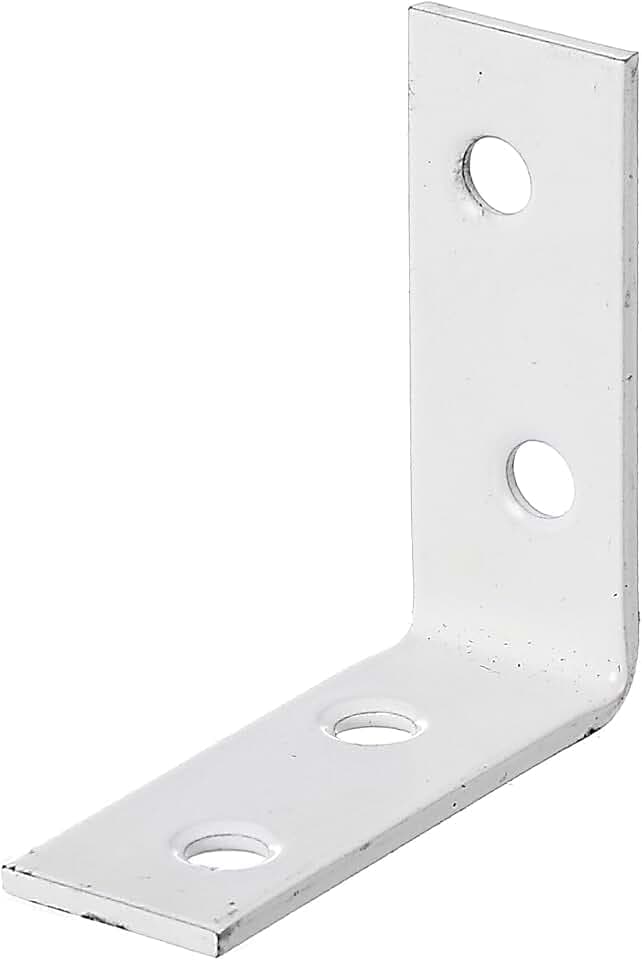 Alberts 848804 Stuhlwinkel | weiß kunststoffbeschichtet | 40 x 40 x 15 mm | 60er Set