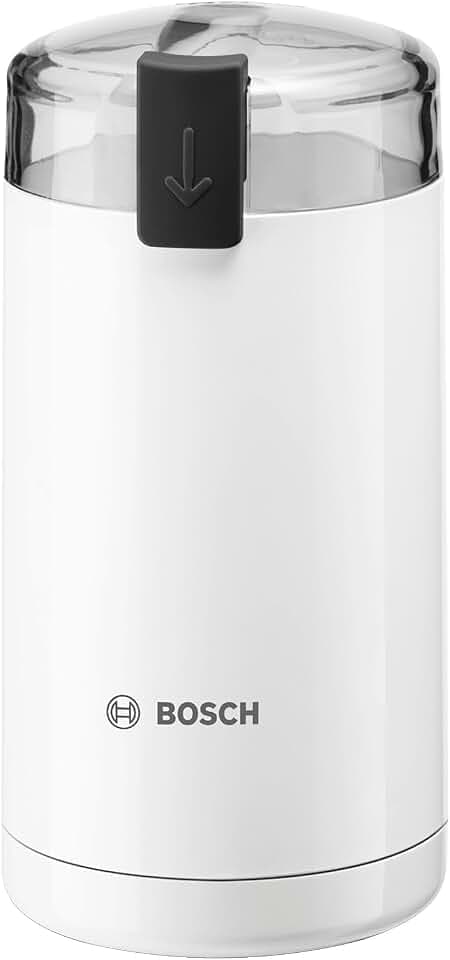 Bosch Kaffeemühle TSM6A011W, Edelstahl-Schlagmesser, Sicherheitsfunktion, 180 W, 75g Bohnenbehälter, elektrisch, weiß