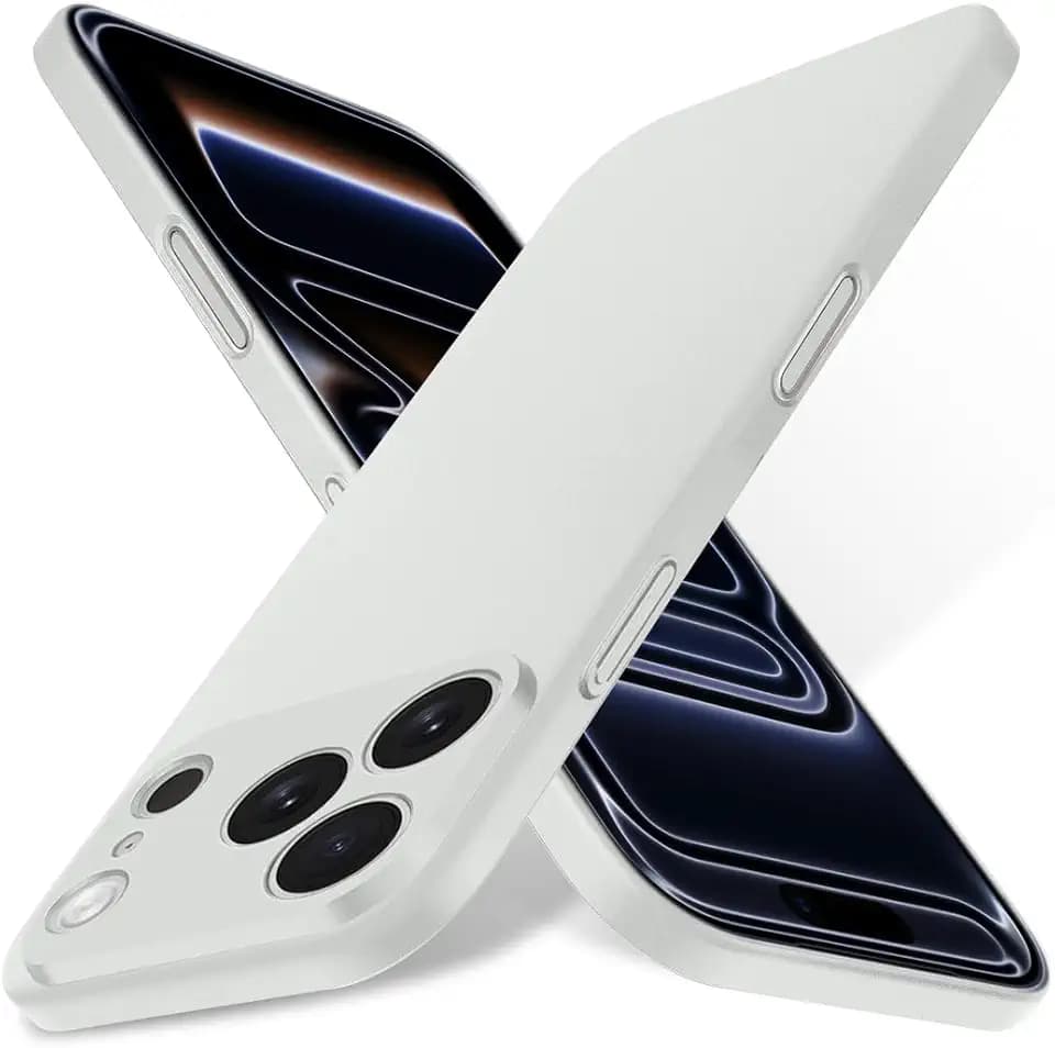 Bastmei for iPhone 18 Pro/iPhone 17 Pro Case, Minimalist Phone Cases Extremely Light Ultra-Light Super Slim Thin Camera Protection Hard PC Cover for iPhone 18 Pro / 17 Pro 6.3" (Ash-Colored)