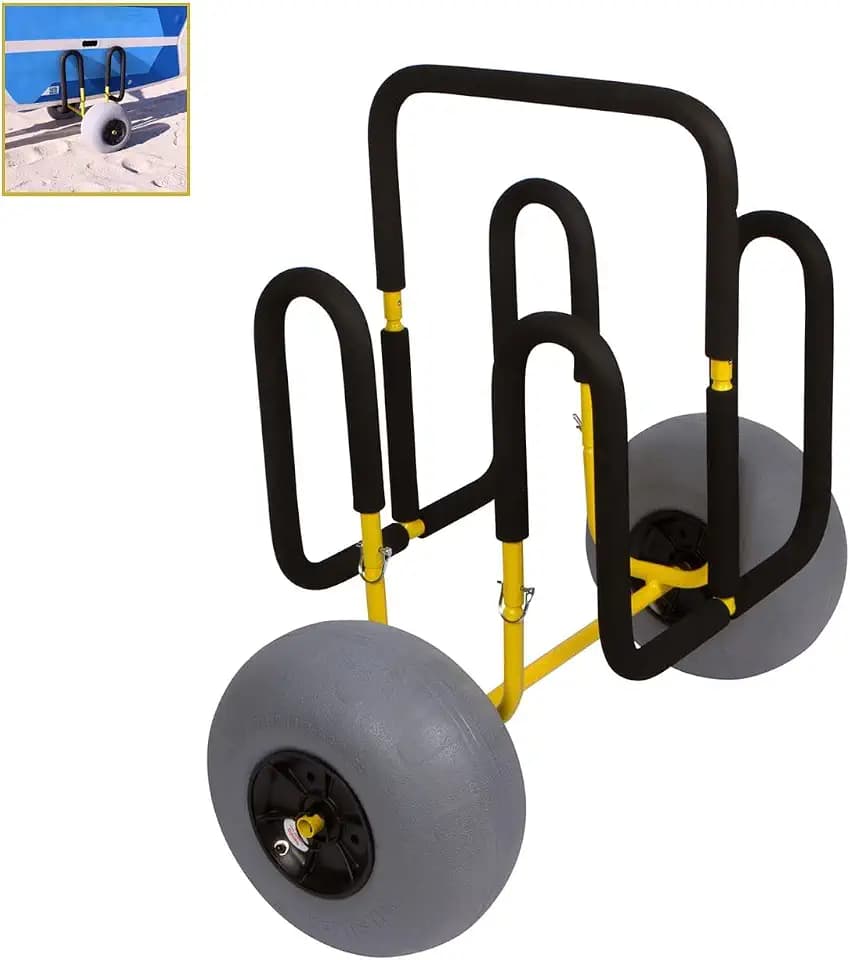 Suspenz Double-Up SUP Beach Cart with Balloon Wheels, Sand Trolley for 2 Stand Up Paddle Boards and Surfboards (22-9944)