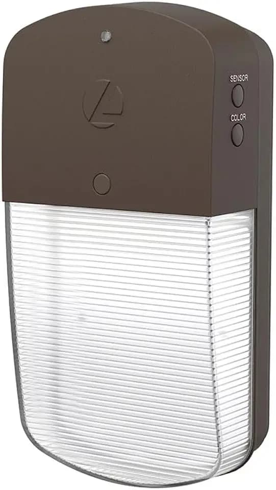Lithonia Lighting 5.3" Mini LED Wall Pack Outdoor Light, Dusk to Dawn