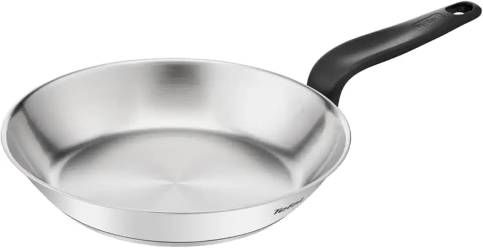 Tefal Primary E3080204 Bratpfanne, 20 cm, hochwertiger Edelstahl, ohne Beschichtung, Induktion, knusprige Ergebnisse