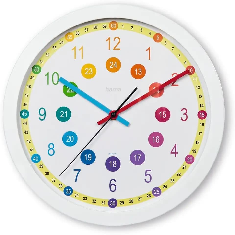 Hama Kinderwanduhr analog, 30 cm, zum Lernen