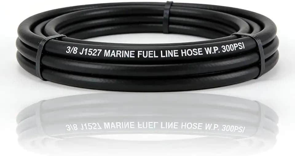 3/8 Marine Fuel Line Hose J1527 Boat Fuel Line for Boat Engines, Diesel, and Ethanol Blends - Durable Hydraulic Fuel Hose for Marine Applications