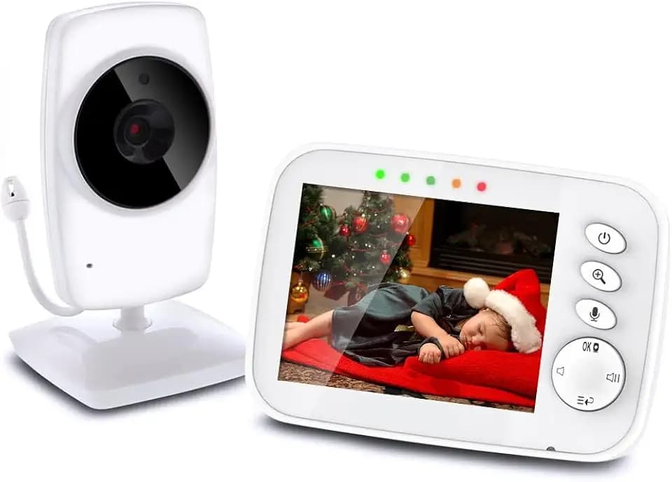 Baby Phone 3,2-Zoll Baby Monitor 2.4 GHz Baby Kamera mit LCD Nachtsichtkamera HD Digital Video & Bidirektionale Intercom-Funktion