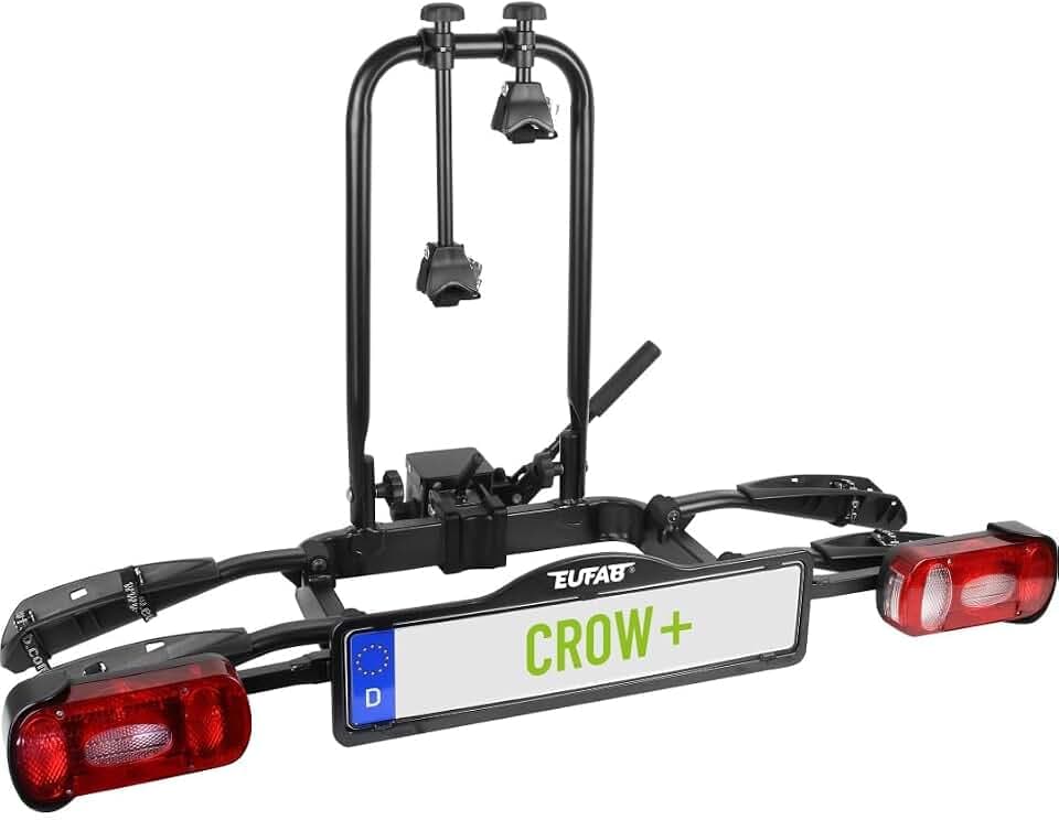 EUFAB 11582, Fahrradträger Crow Plus erweiterbar, Schwarz