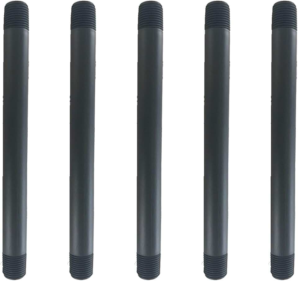 5 Pcs Sprinkler Head Riser Extension 1/2 Inch MPT PVC Double Male Thread Connector for Lawn Irrigation System (12inch)