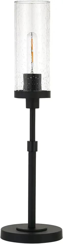 Henn&Hart 26" Industrial 1-Light Table Lamp, Black