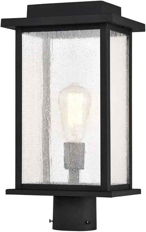 Nuvo 60/7378 Sullivan 1-Light Outdoor Post Lantern, Matte Black