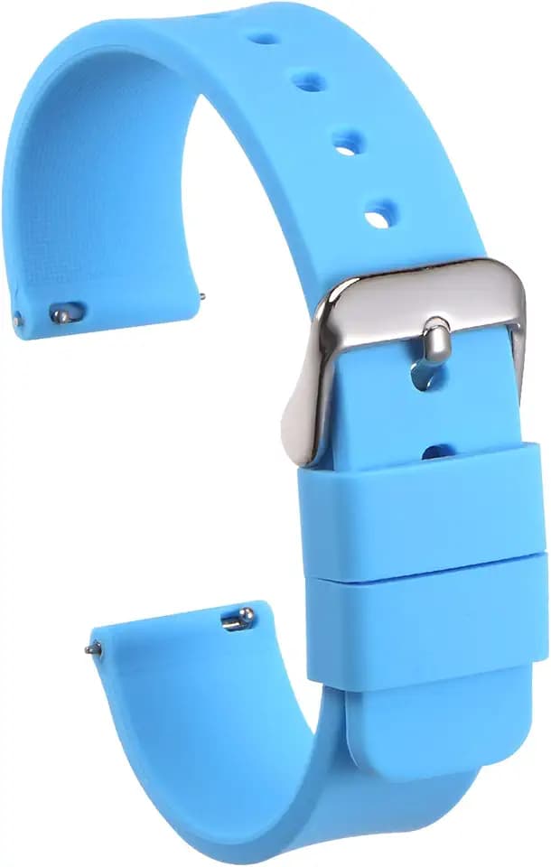 HARFINGTON Silicone Watch Band Quick Release Soft Rubber Replacement Watch Strap with Stainless Steel Buckle for Men Women