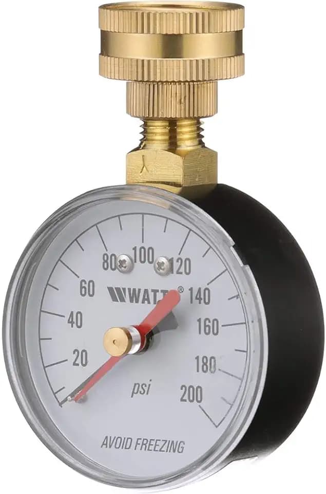 Watts Water Pressure Test Gauge 3/4" HT Hose Connection 0-200 psi