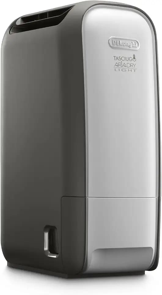 De'Longhi Tasciugo AriaDry Multi - Tragbarer Luftentfeuchter-Luftreiniger, 21L/Tag Feuchtigkeitsentzug, Wäschetrockner, Anti-Schimmel, Wi-Fi und Alexa, LCD-Display, Grau (DDSX220WFA)